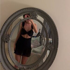 SisterParty Lace Cutout Dress - Black